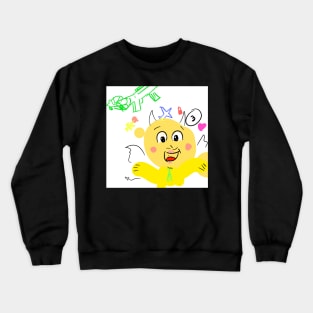 Little moster yellow Crewneck Sweatshirt